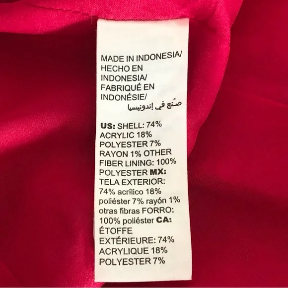 White House Black Market Tweed Moto Blazer Jacket • Pink / Reds • Sz 6 • EUC - Picture 13 of 13